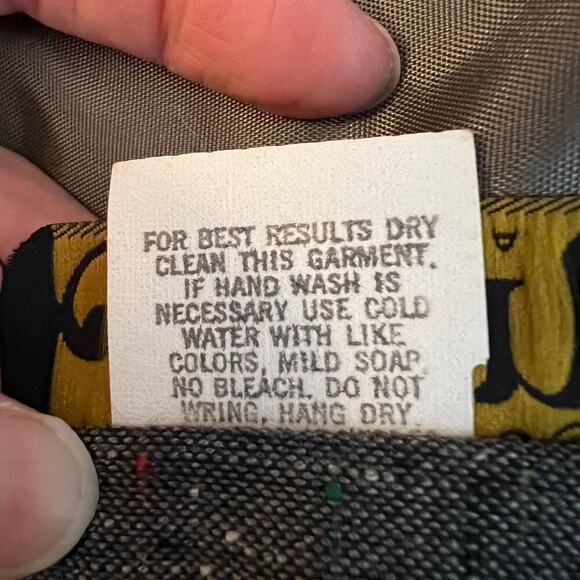 Vintage California Jam Women's Made in USA Cropped Double Breasted Grey Blazer 8 - Picture 12 of 12